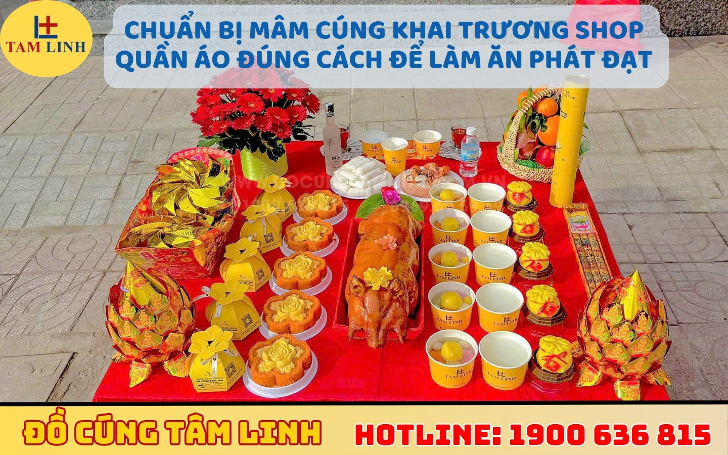 mâm cúng khai trương shop quần áo