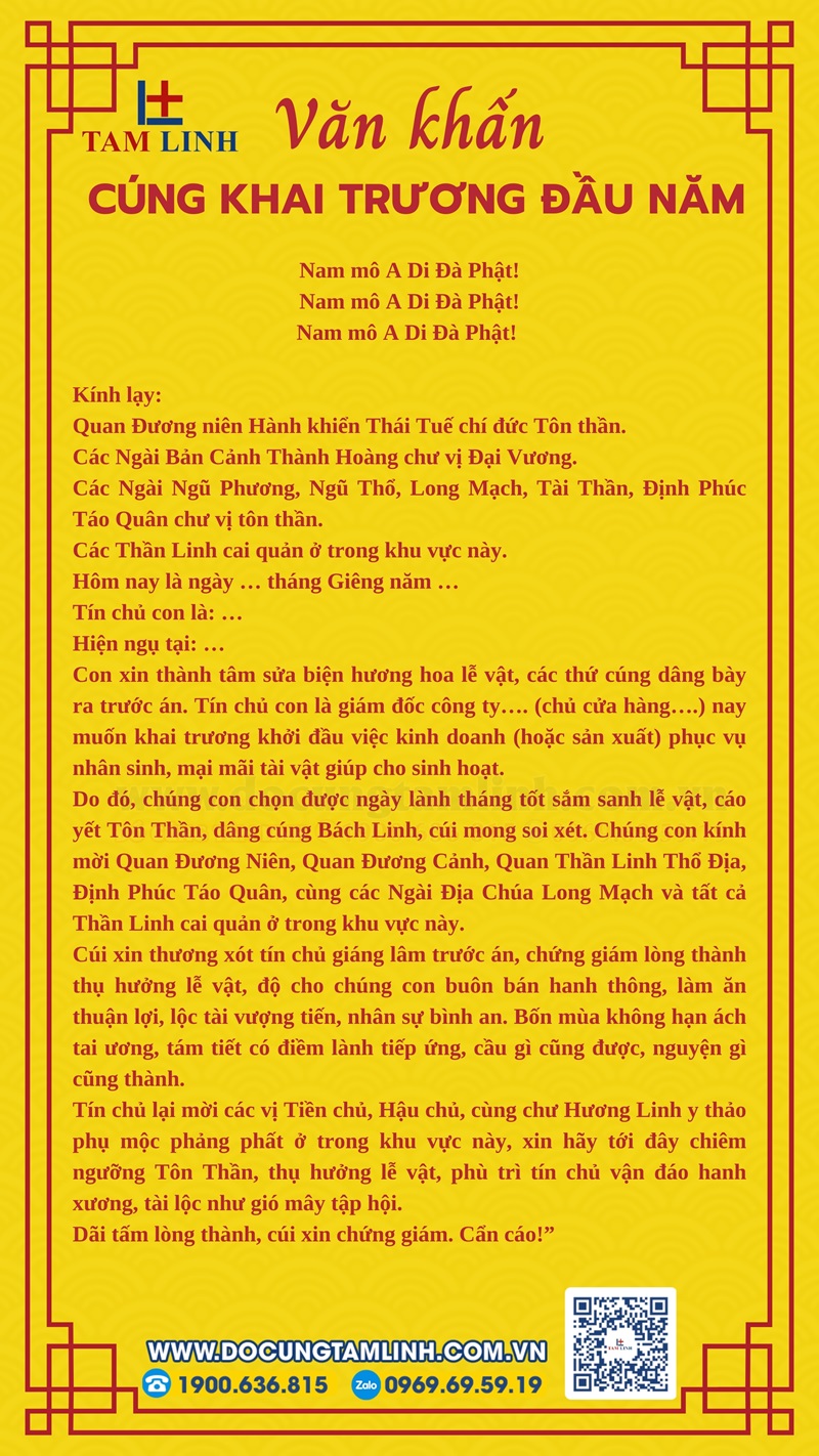 Văn khấn bài cúng mở hàng đầu năm cho công ty văn phòng cửa hàng bán buôn năm mới