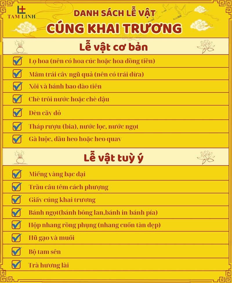 Cách cúng khai trương tiệm tóc với mâm cúng đầy đủ