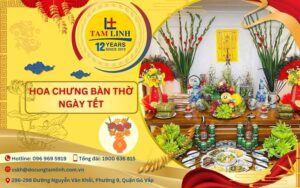 hoa chung ban tho ngay tet