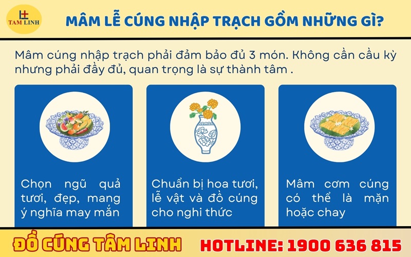 Mâm lễ cúng nhập trạch gồm những gì?