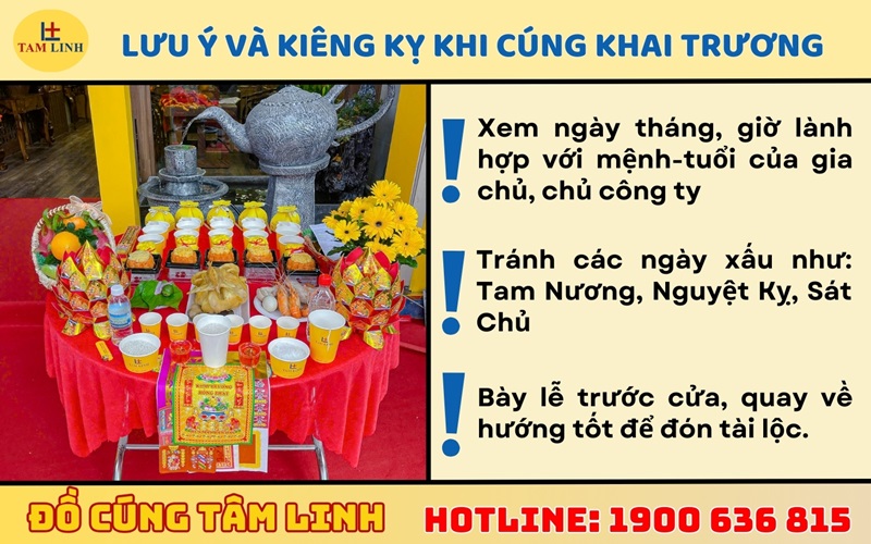 Những điều cần lưu ý và kiêng kỵ khi cúng khai trương công ty, cửa hàng