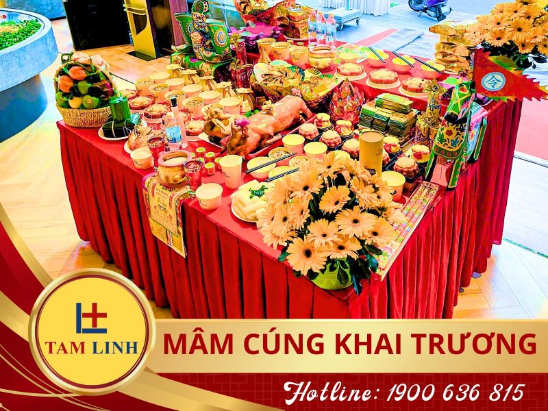 Mâm cúng khai trương vào đầu năm mới