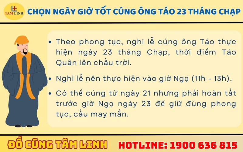 Chọn giờ tốt cúng ông Táo ngày 23 tháng Chạp năm 2025