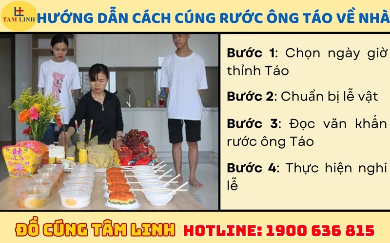 Hướng dẫn cách cúng rước ông táo về nhà