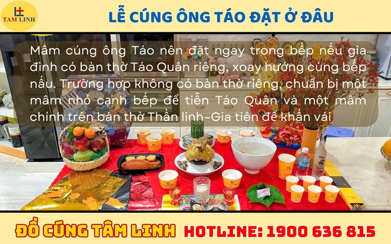 Lễ vật cúng ông táo đặt ở đâu