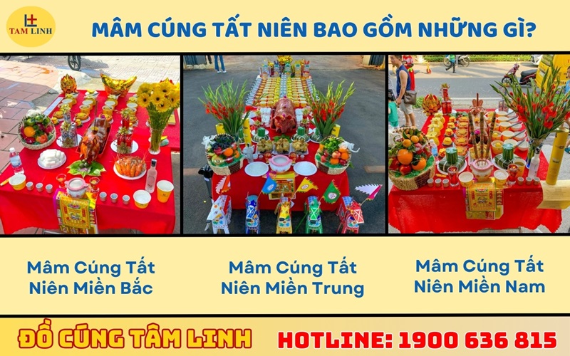 Mâm cúng tất niên gốm những lễ vật gì