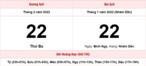 lich ngay 22 02 2022