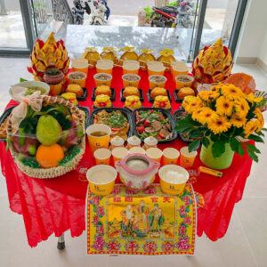 mâm cúng về nhà mới an khang chay 1