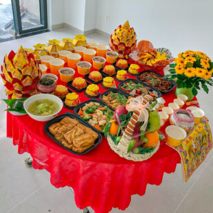 mâm cúng về nhà mới an khang chay 2