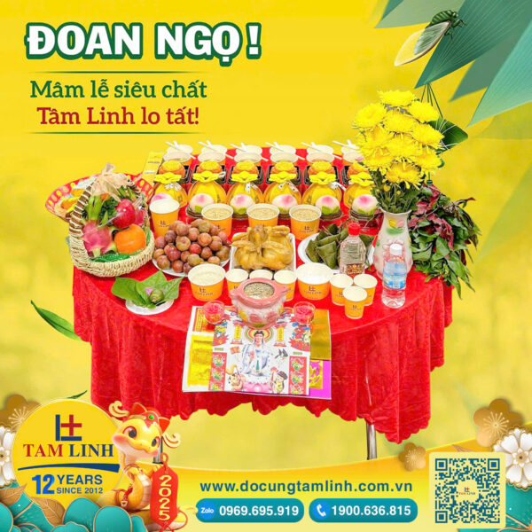 Mâm Cúng Tết Đoan Ngọ Phương Án Đầy Đủ TDN-DD