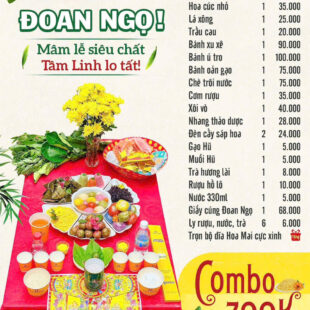 Báo giá mâm cúng tết đoan ngọ combo 799k - 2025