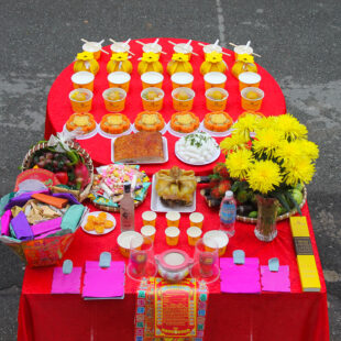 Alternative view of Mâm Cúng Cô Hồn (Gà + Heo Quay) CH2K9GH