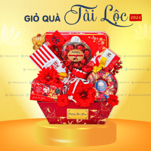 Giỏ Quà Tặng Tài Lộc - Giỏ Bánh Kẹo Cao Cấp QUA-TL