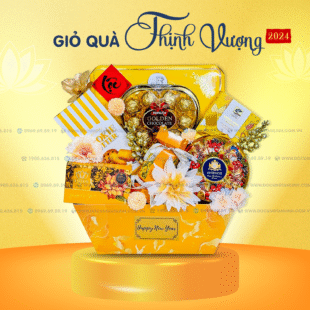 Giỏ Quà Tặng Thịnh Vượng - Giỏ Bánh Kẹo Cao Cấp QUA-TV