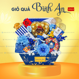 Giỏ Quà Tặng Bình An - Giỏ Bánh Kẹo Cao Cấp QUA-BA