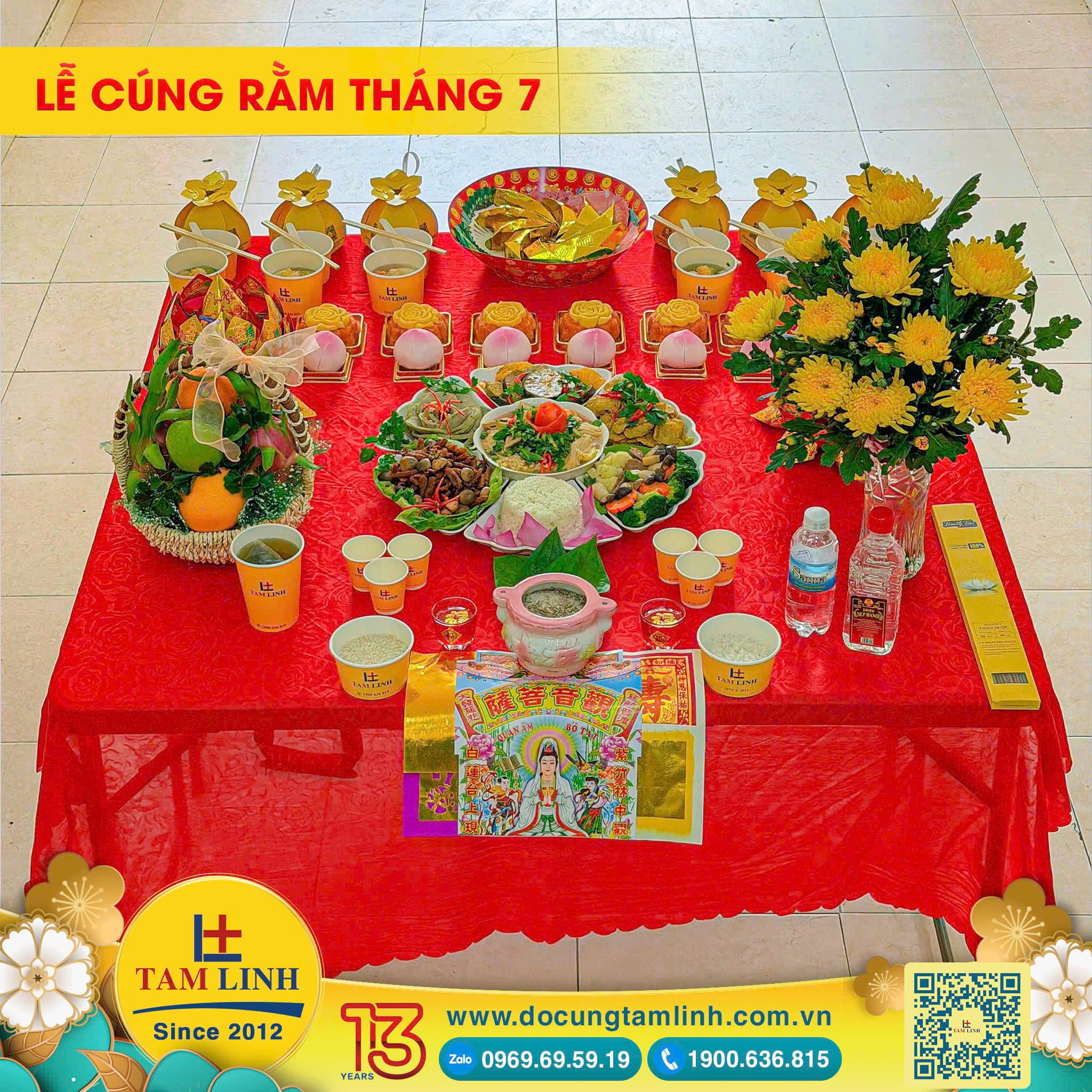 Mâm Cúng Rằm Tháng 7 - Đầy Đủ - RAM-T7