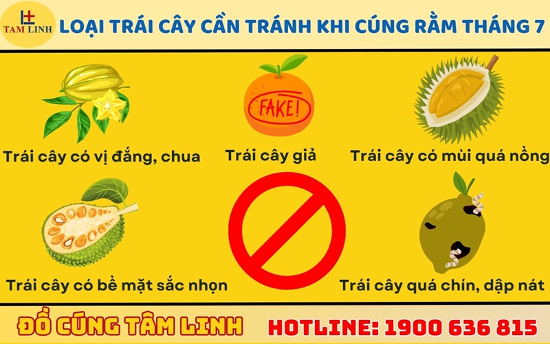 Các loại trái cây cần tránh khi cúng rằm tháng 7