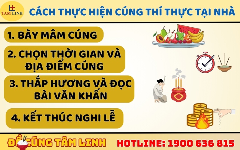 Cách thực hiện cúng thí thực tại nhà