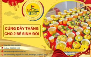 cúng đầy tháng cho bé sinh đôi