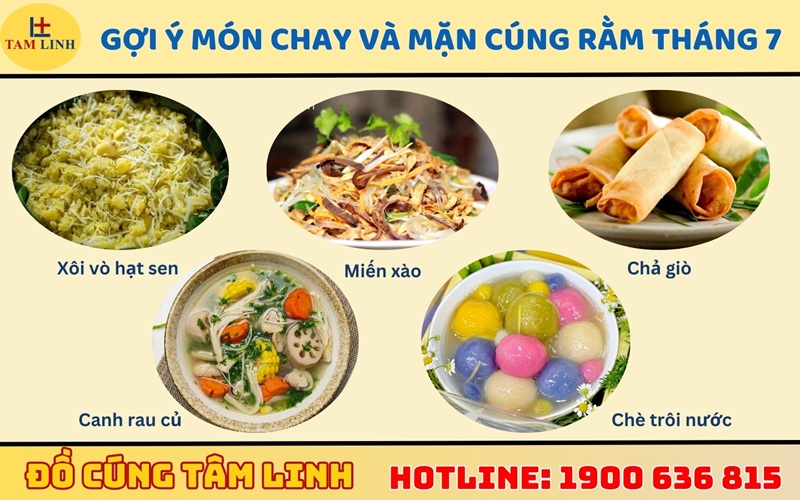 Gợi ý các món chay cúng rằm tháng 7