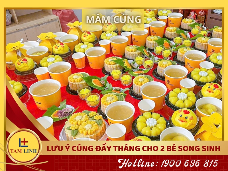 Lưu ý khi cúng đầy tháng cho 2 bé song sinh