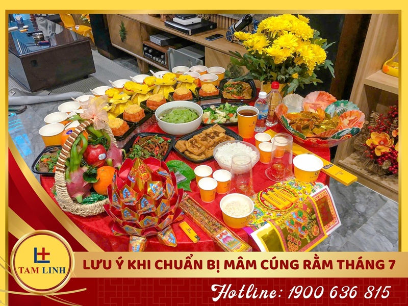 Lưu ý khi chuẩn bị mâm cúng rằm tháng 7