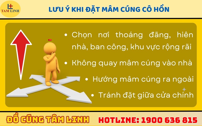 Lưu ý khi đặt mâm cúng cô hồn 