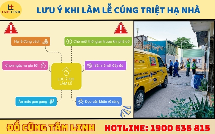 Lưu ý khi làm lễ cúng triệt hạ nhà