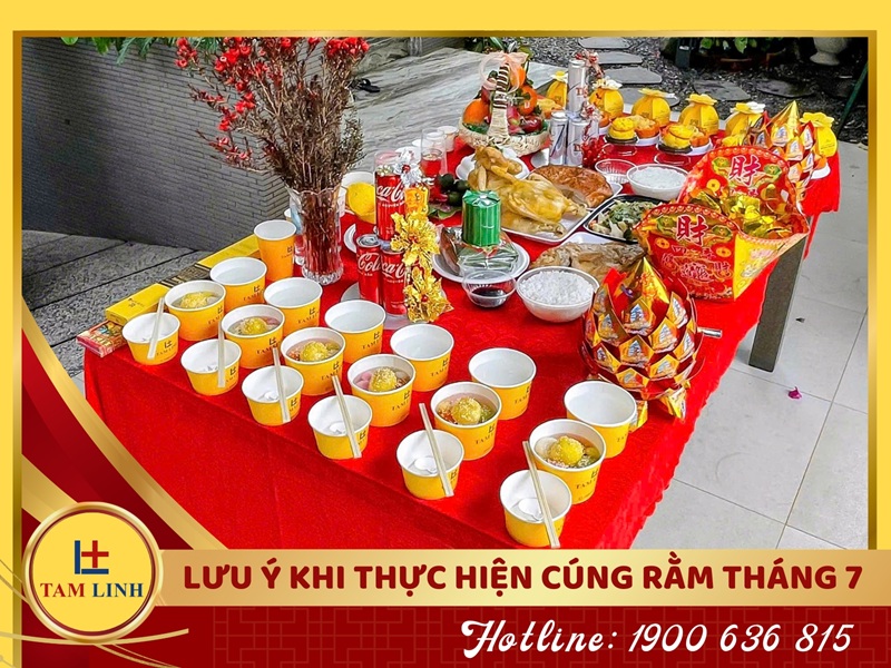 Lưu ý khi thực hiện cúng rằm tháng 7
