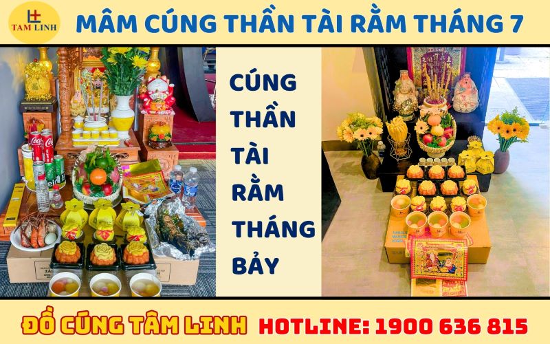 Mâm cúng thần tài rằm tháng 7
