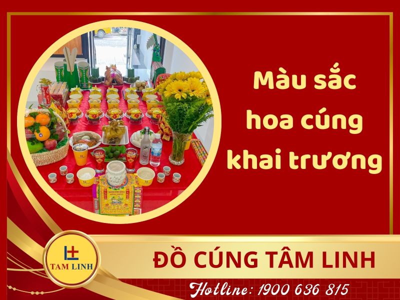 Màu sắc bông hoa cúng khai trương