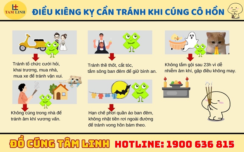 Những điều kiêng kỵ cần tránh khi cúng cô hồn