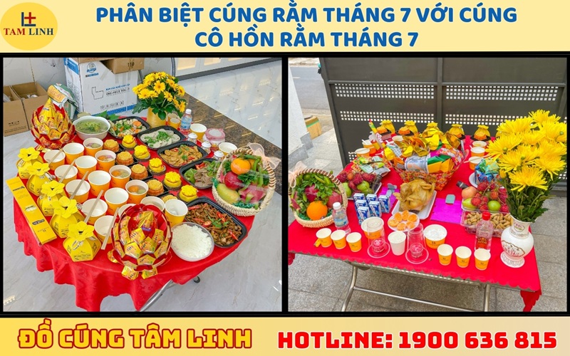 Phân biệt cúng rằm tháng 7 với cúng cô hồn rằm tháng 7