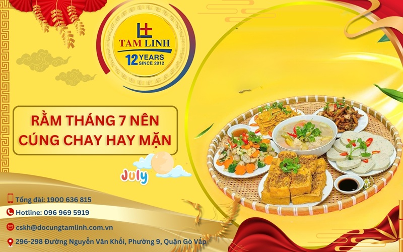 rằm tháng 7 nên cúng chay hay mặn