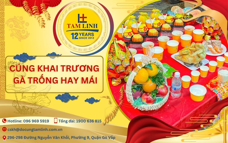 cúng khai trương gà trống hay mái
