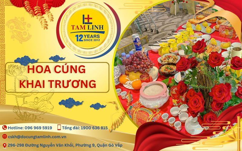 Hoa cúng khai trương