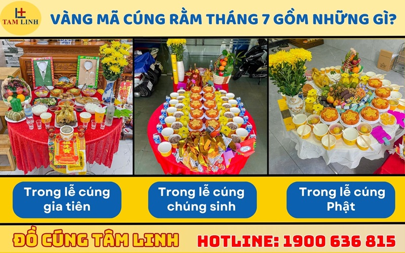 Vàng mã cúng rằm tháng 7 gồm những gì?