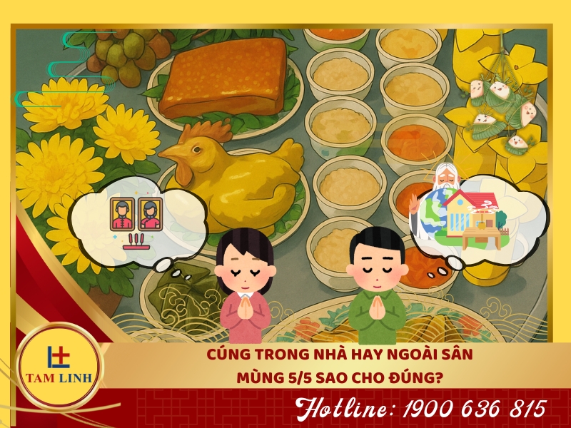 Cúng trong nhà hay ngoài sân mùng 5/5 sao cho đúng