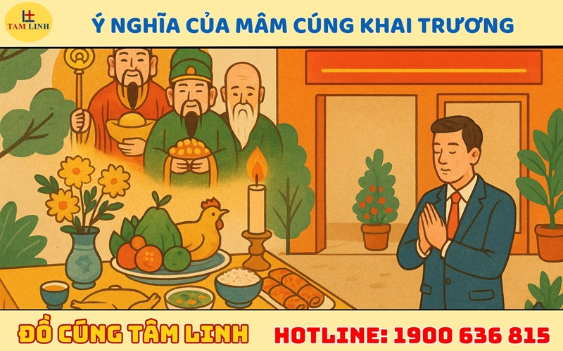 Ý nghĩa của mâm cúng khai trương trong nghi lễ 