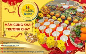 mâm cúng khai trương chay