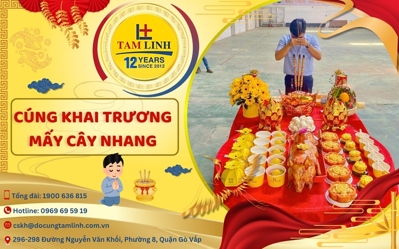 Cúng khai trương mấy cây nhang