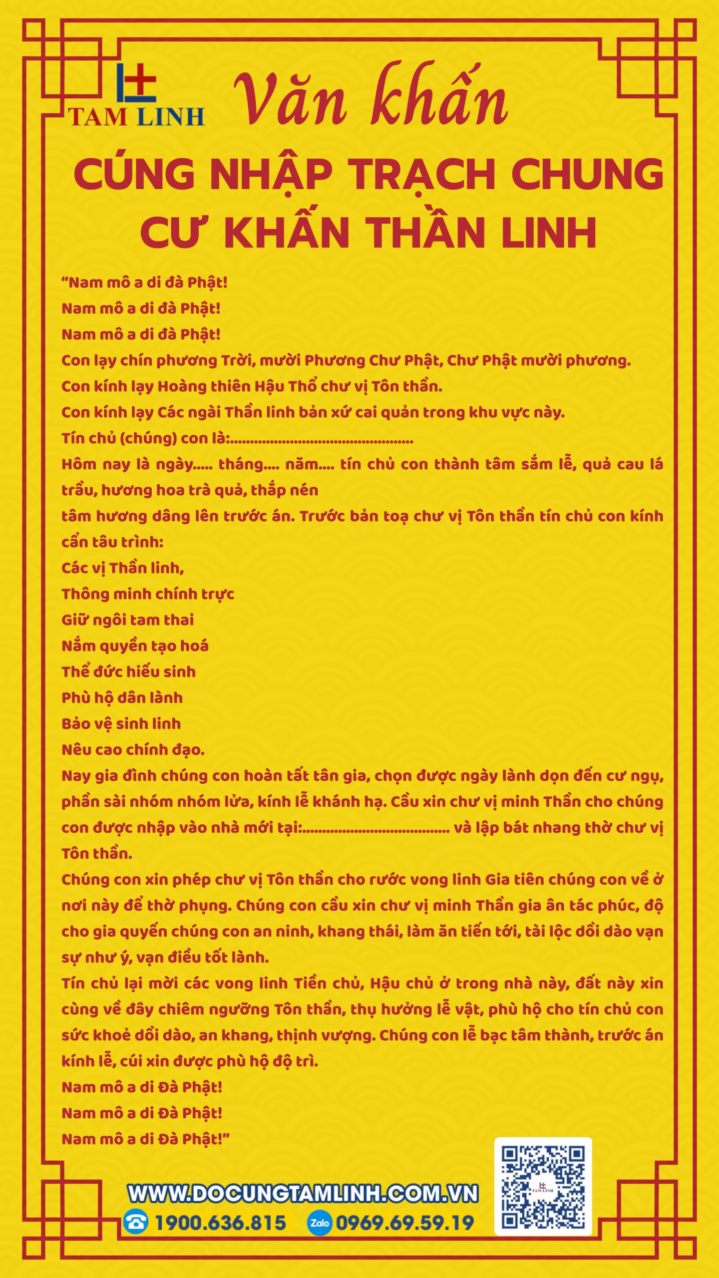 Bài văn cúng nhập trạch chung cư khấn thần linh