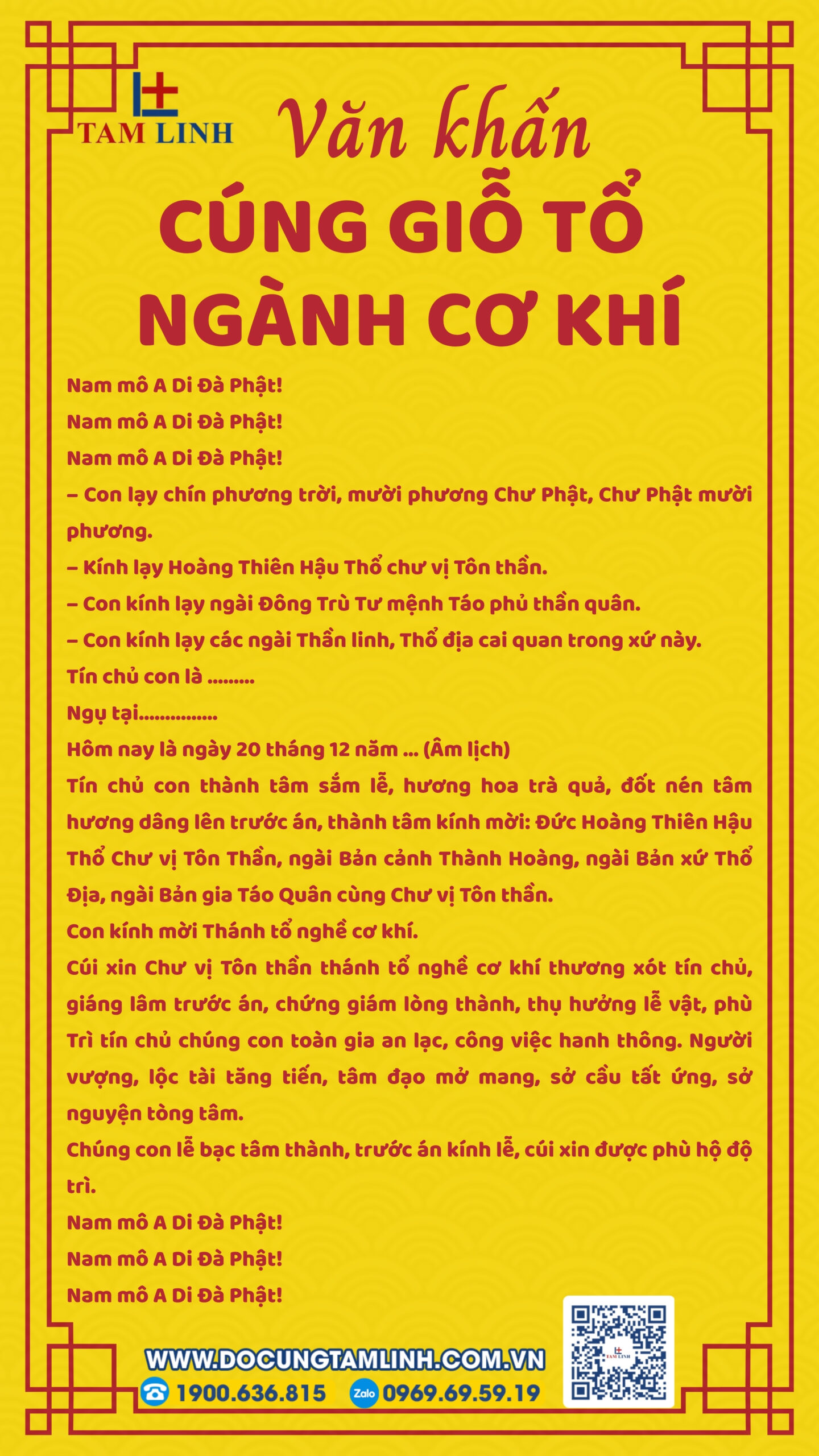 Bài văn khấn giỗ tổ ngành cơ khí chuẩn nhất