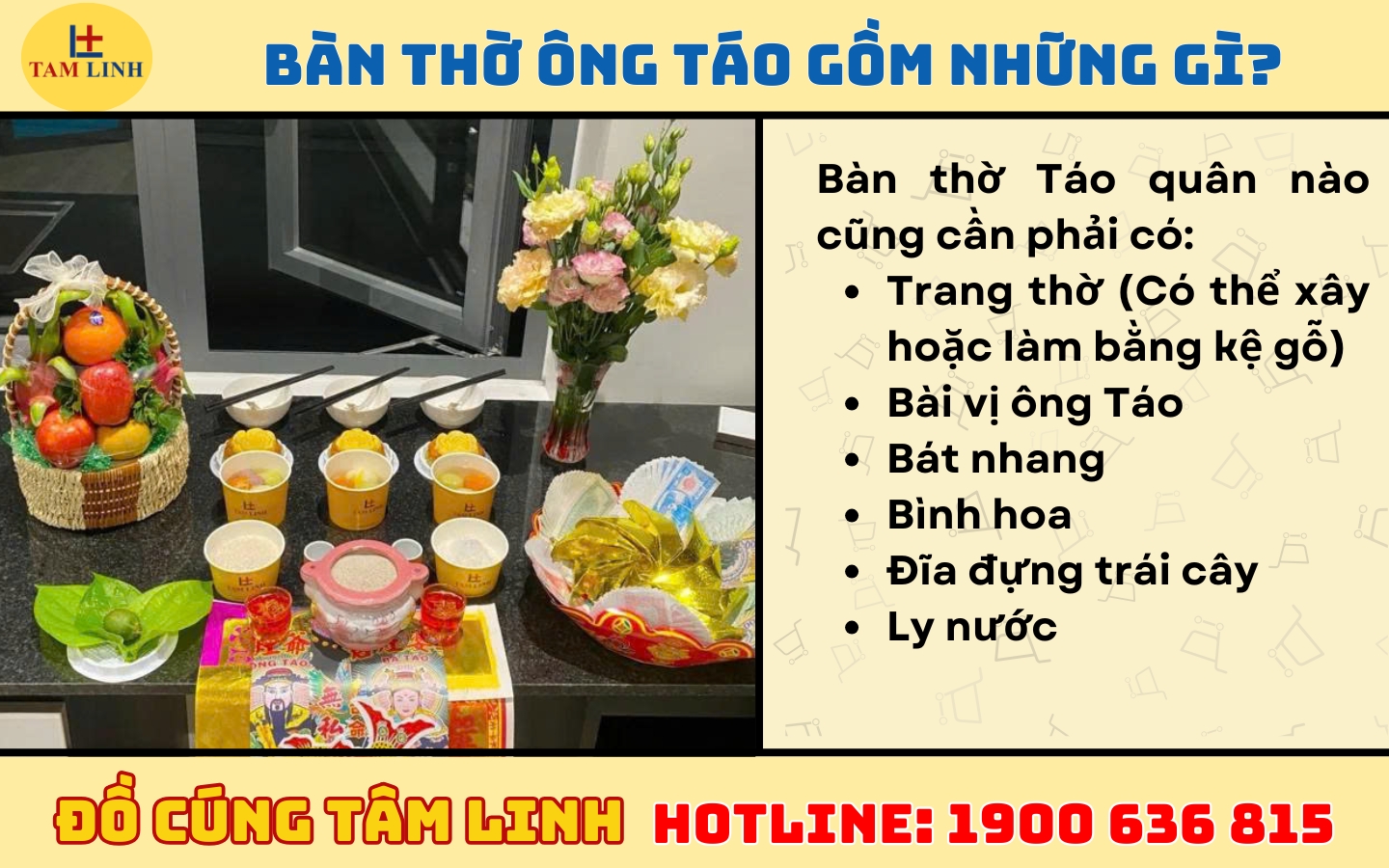 Bàn thờ ông Táo gồm những gì