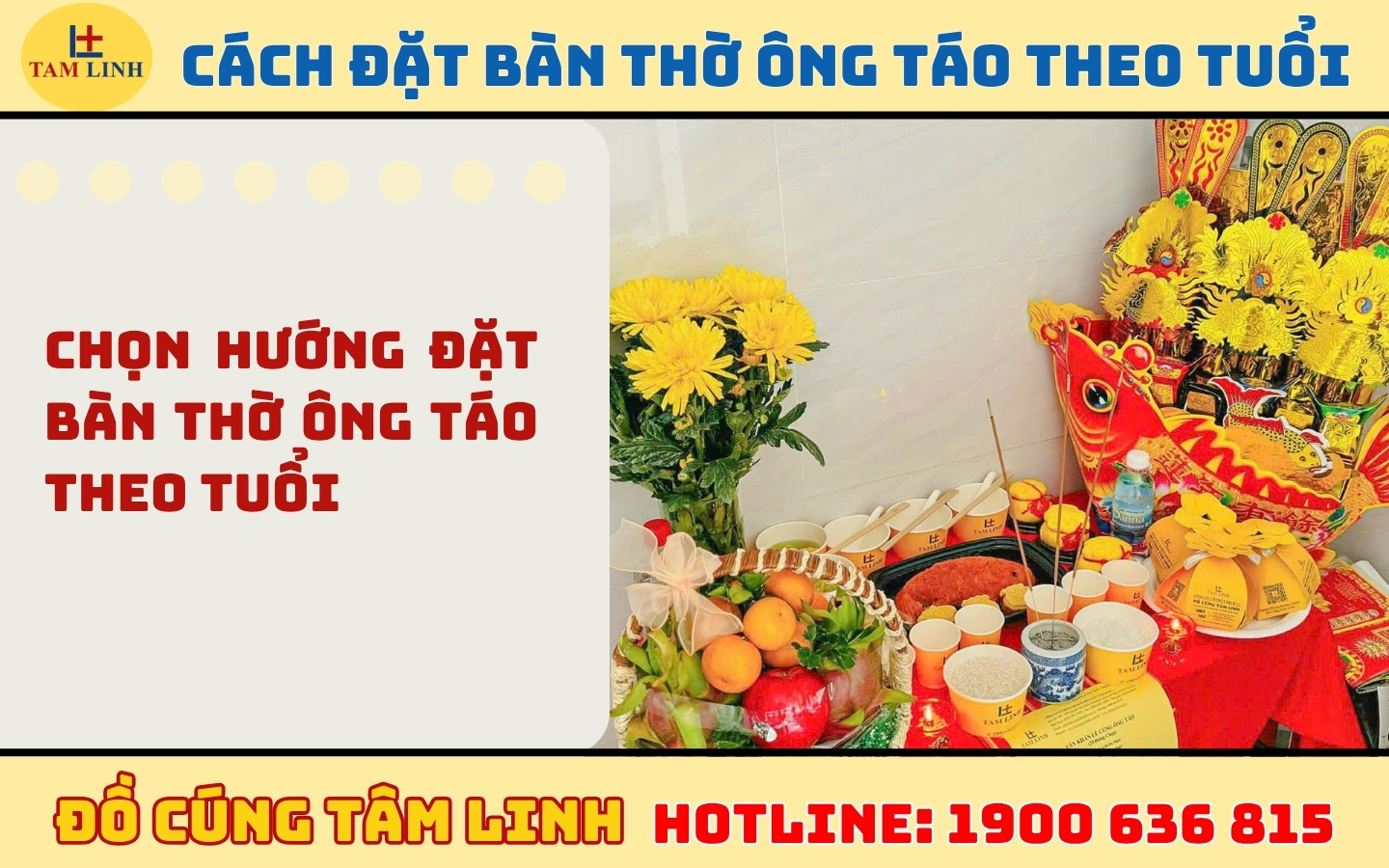 Cách đặt bàn thờ ông Táo theo tuổi