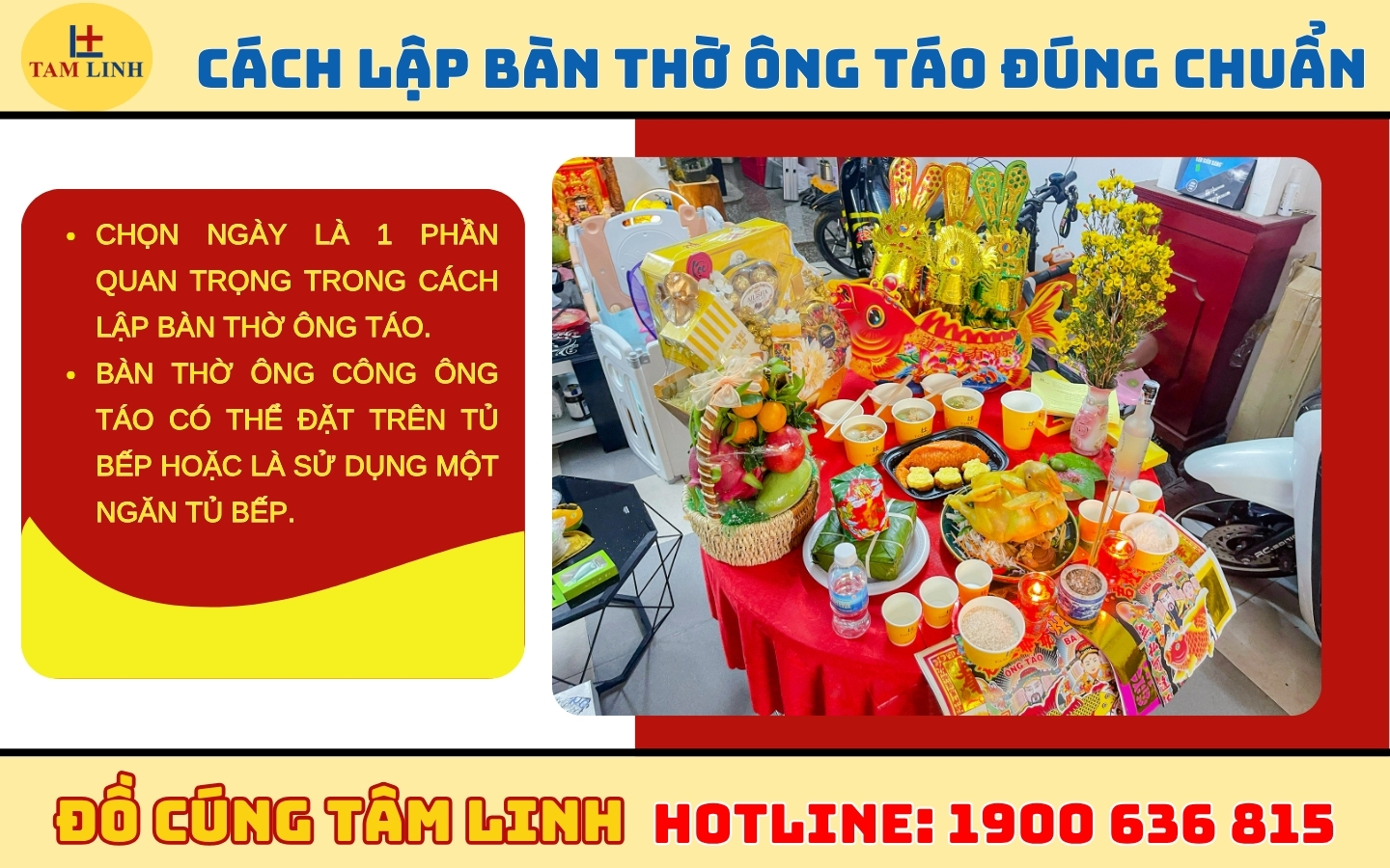 Cách lập bàn thờ ông Táo đúng chuẩn