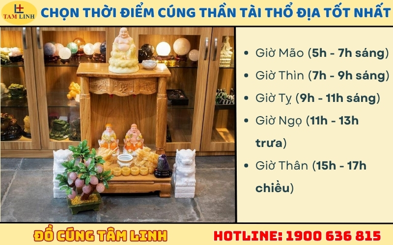 Chọn thời điểm cúng Thần Tài Thổ Địa tốt nhất