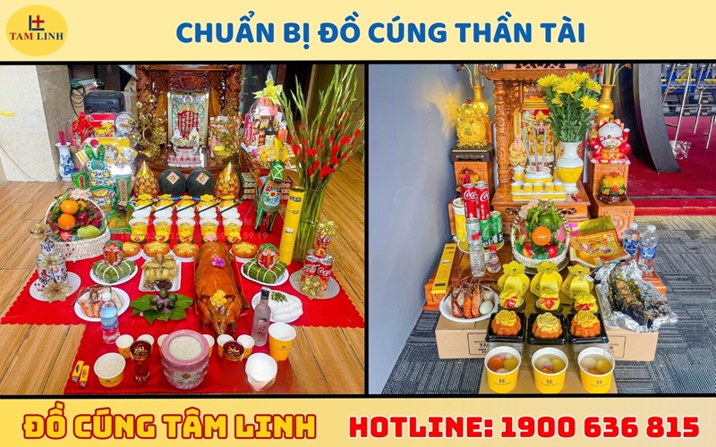 Chuẩn bị đồ cúng Thần Tài