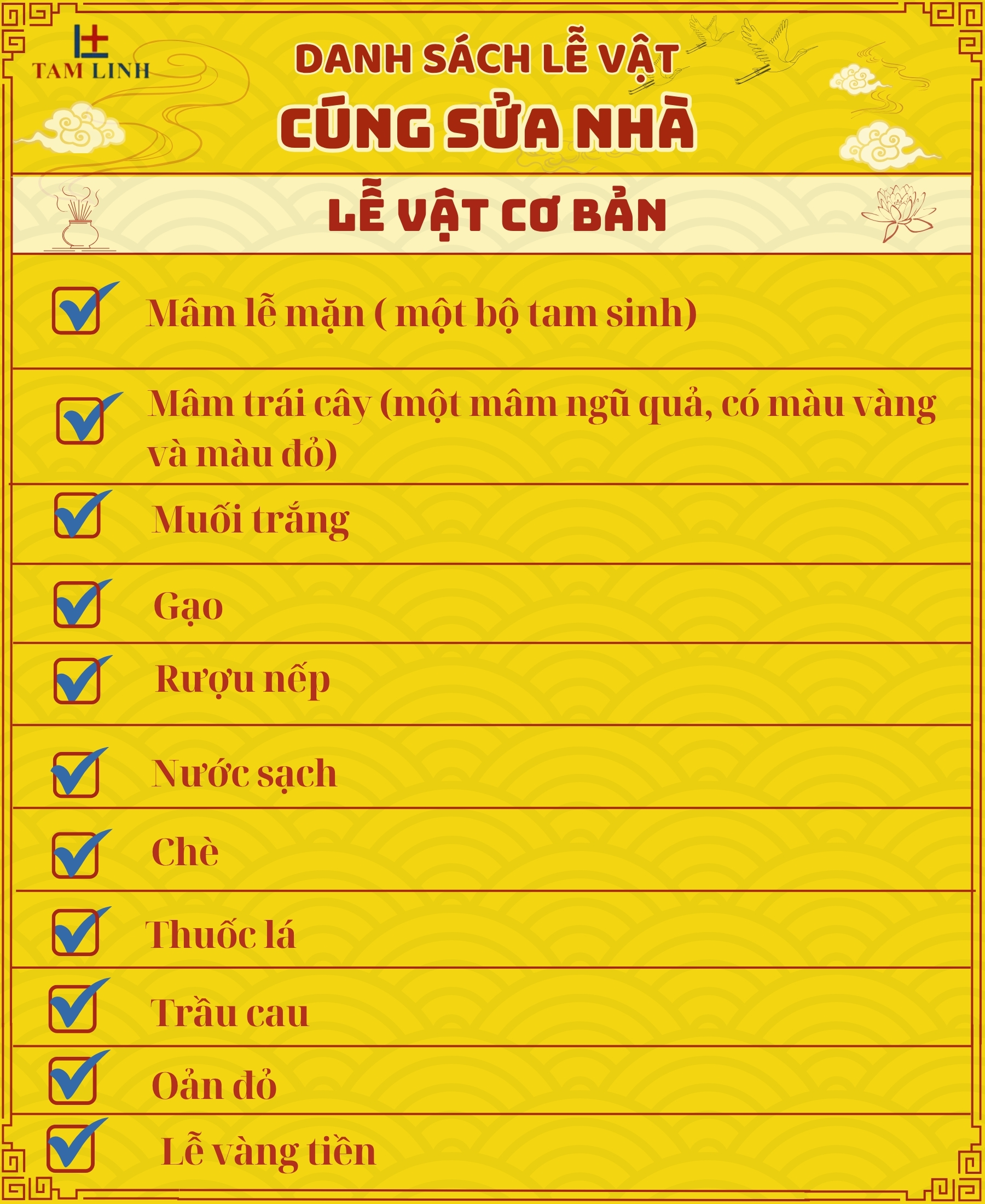 Lễ cúng sửa nhà gồm những gì - mâm cúng, cách cúng sửa nhà